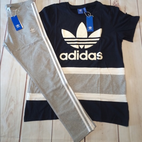 adidas shirt and leggings set